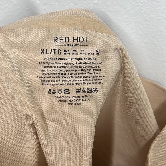 Red Hot Spanx High Waisted Mid-Thigh Body Shaper Sz XL - Picture 3 of 4